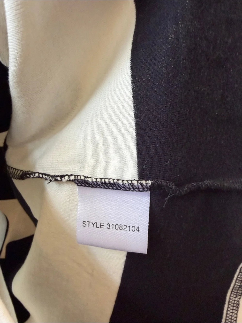 Tory Burch boatneck Black and White Striped 3/4 Sleeve Tee